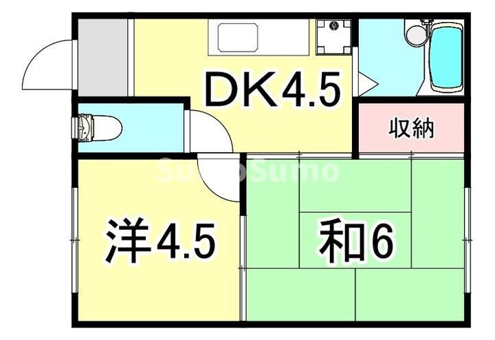 兵庫県神戸市長田区房王寺町2丁目(アパート)の賃貸物件の間取り