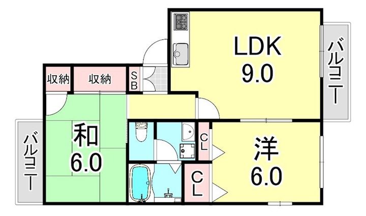 兵庫県神戸市垂水区山手4丁目(マンション)の賃貸物件の間取り