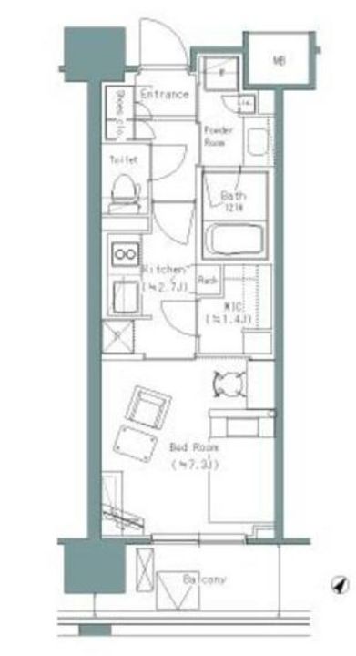 大阪府大阪市西区靱本町3丁目(マンション)の賃貸物件の間取り