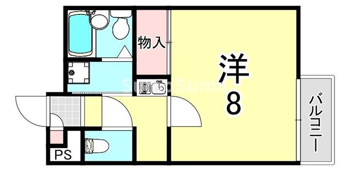兵庫県尼崎市下坂部3丁目(アパート)の賃貸物件の間取り