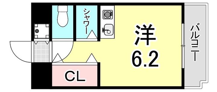 兵庫県神戸市東灘区深江南町3丁目(マンション)の賃貸物件の間取り
