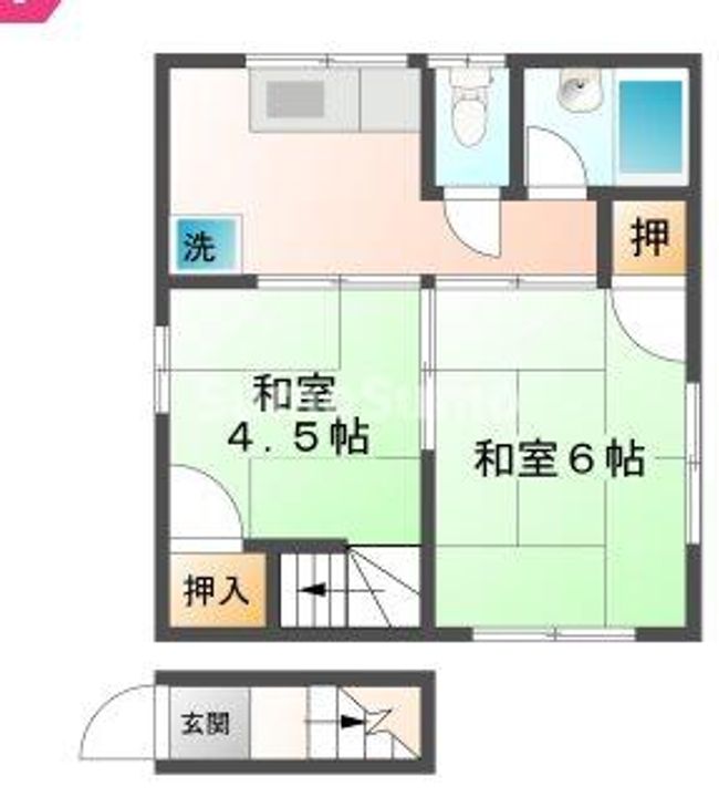 兵庫県神戸市長田区長田天神町5丁目(アパート)の賃貸物件の間取り
