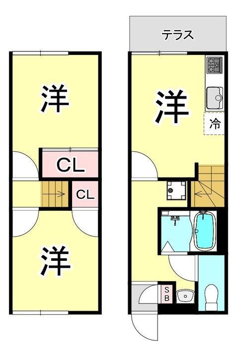 兵庫県西宮市中屋町(アパート)の賃貸物件の間取り