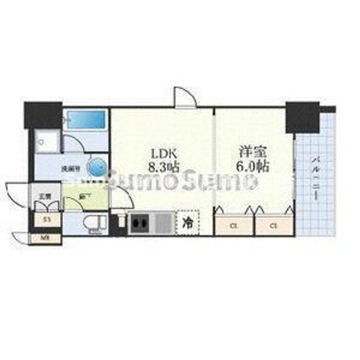 兵庫県尼崎市東難波町5丁目(マンション)の賃貸物件の間取り