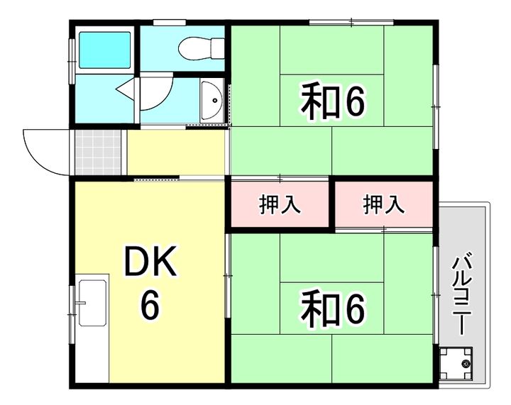 兵庫県西宮市樋ノ口町1丁目(アパート)の賃貸物件の間取り