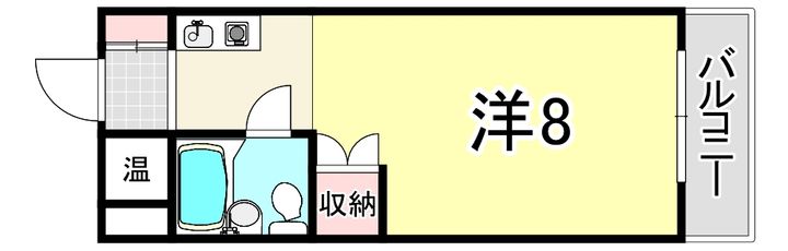 兵庫県神戸市東灘区西岡本5丁目(マンション)の賃貸物件の間取り