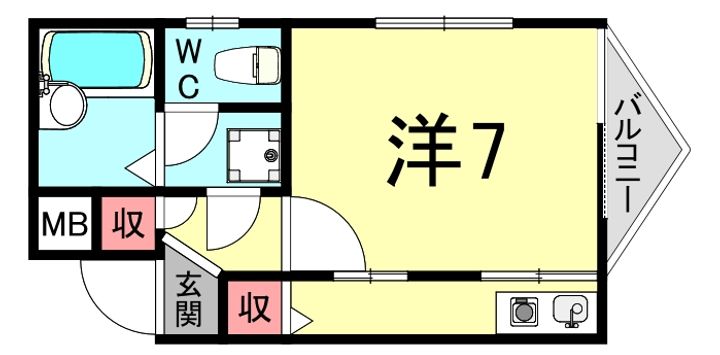 兵庫県神戸市東灘区御影中町1丁目(マンション)の賃貸物件の間取り