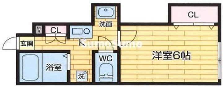 兵庫県神戸市須磨区行幸町4丁目(アパート)の賃貸物件の間取り