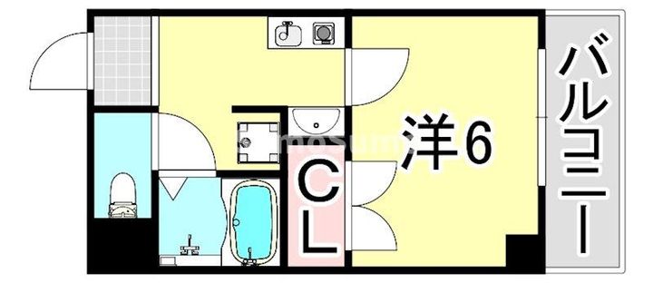 兵庫県尼崎市建家町(マンション)の賃貸物件の間取り