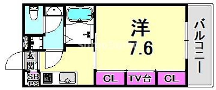 兵庫県神戸市中央区国香通2丁目(マンション)の賃貸物件の間取り