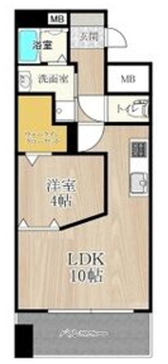 大阪府大阪市西区西本町2丁目(マンション)の賃貸物件の間取り