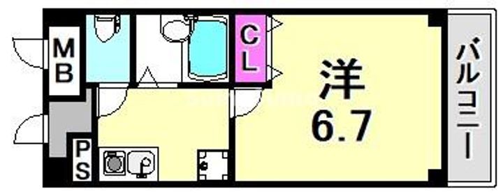 兵庫県尼崎市塚口町1丁目(マンション)の賃貸物件の間取り