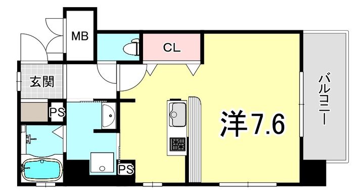 ウォームスヴィル神戸元町JPの間取り