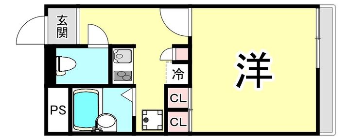 兵庫県宝塚市鹿塩1丁目(アパート)の賃貸物件の間取り