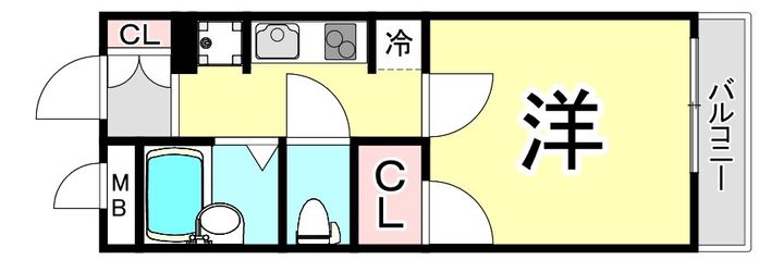 兵庫県西宮市今津水波町(アパート)の賃貸物件の間取り