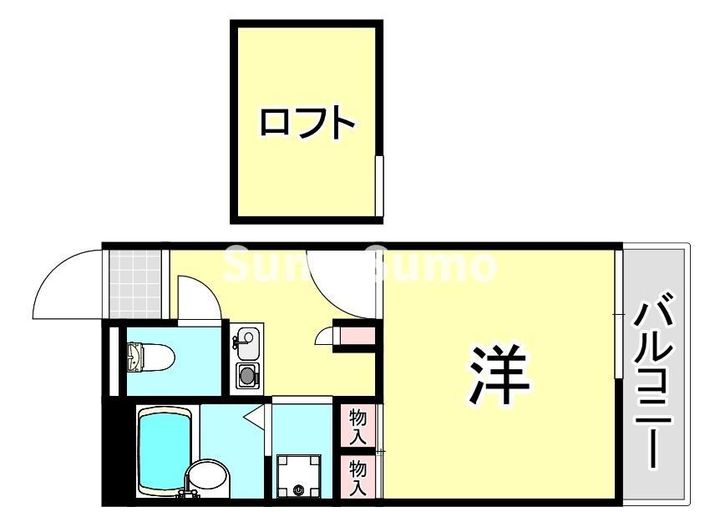 兵庫県尼崎市大島2丁目(アパート)の賃貸物件の間取り