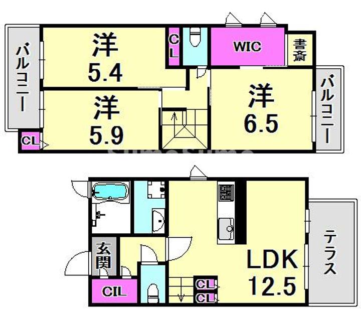 ヴィラージュ山手の間取り