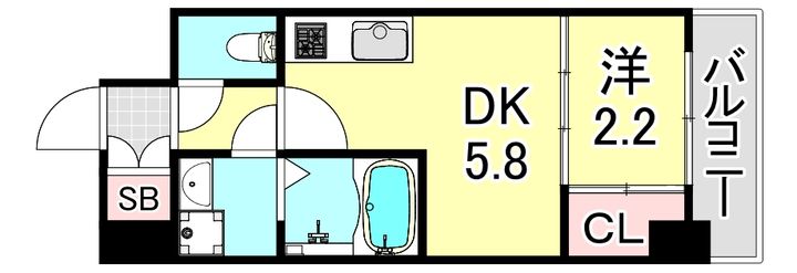 アドバンス神戸ラシュレの間取り