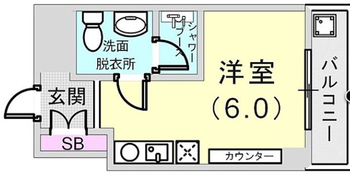 兵庫県神戸市灘区篠原中町3丁目(マンション)の賃貸物件の間取り