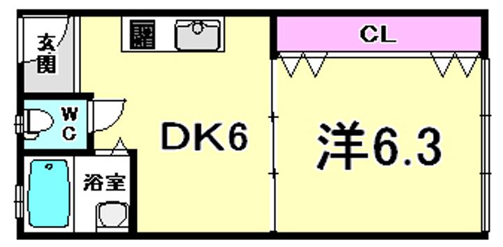兵庫県神戸市中央区吾妻通1丁目(マンション)の賃貸物件の間取り