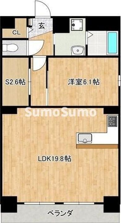 兵庫県西宮市戸田町(マンション)の賃貸物件の間取り