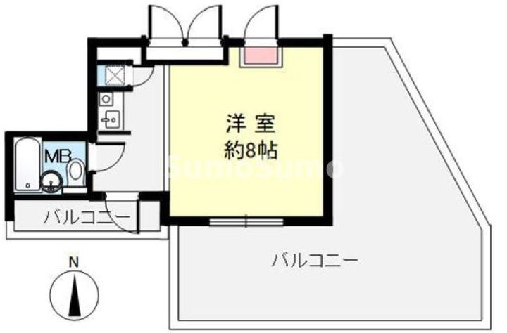 兵庫県神戸市東灘区西岡本6丁目(マンション)の賃貸物件の間取り