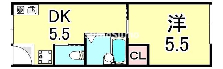 西原コーポの間取り