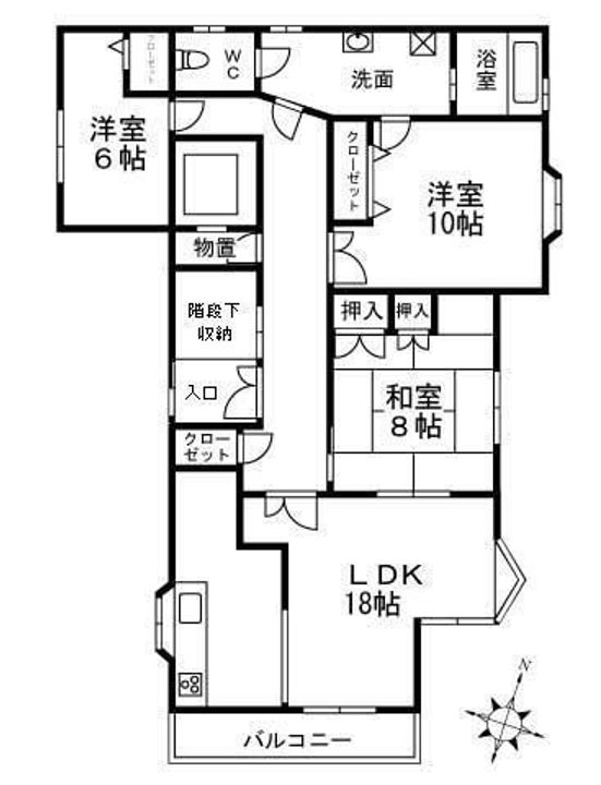兵庫県神戸市兵庫区会下山町2丁目(一戸建)の賃貸物件の間取り