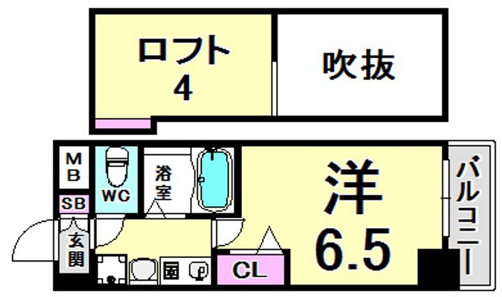 兵庫県神戸市中央区下山手通7丁目(マンション)の賃貸物件の間取り