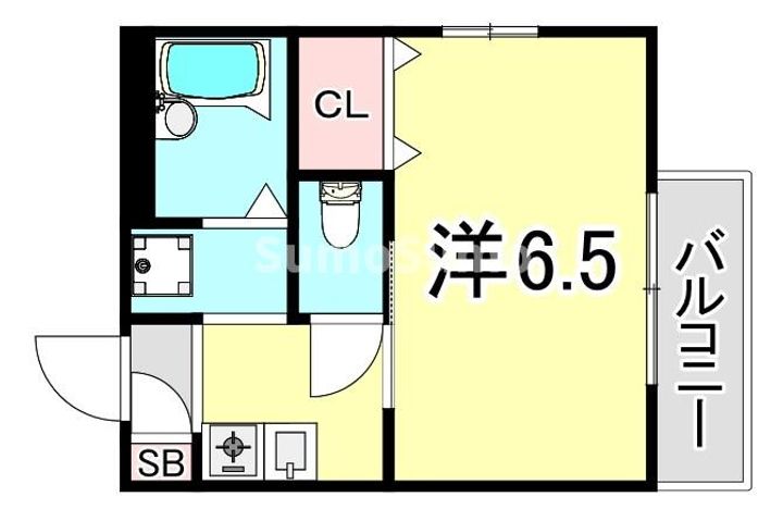 兵庫県神戸市須磨区関守町1丁目(アパート)の賃貸物件の間取り