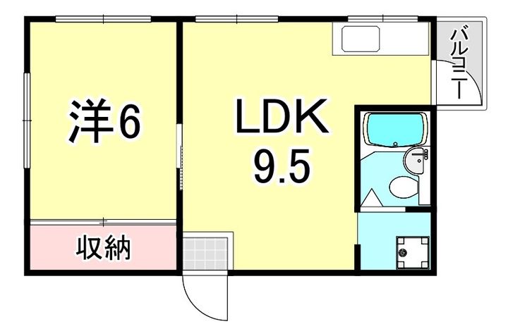 兵庫県神戸市長田区御蔵通5丁目(マンション)の賃貸物件の間取り