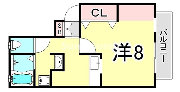 兵庫県西宮市門前町(アパート)の賃貸物件の間取り