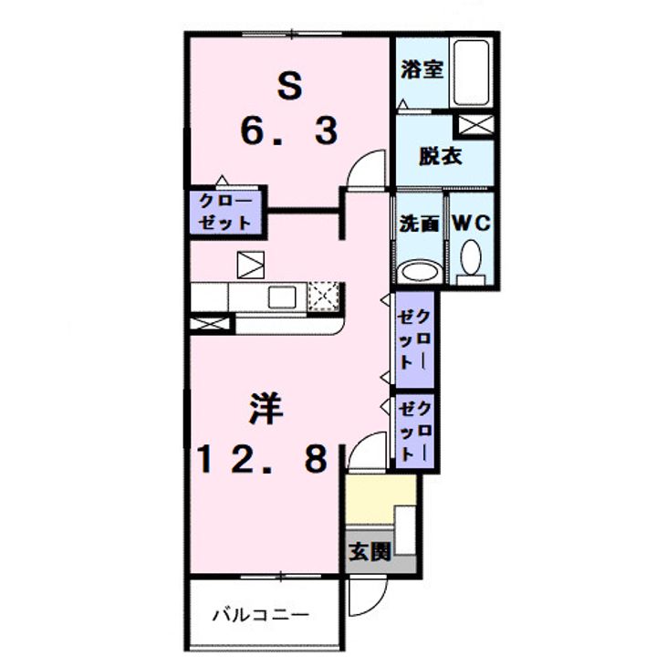 兵庫県尼崎市武庫之荘5丁目(アパート)の賃貸物件の間取り