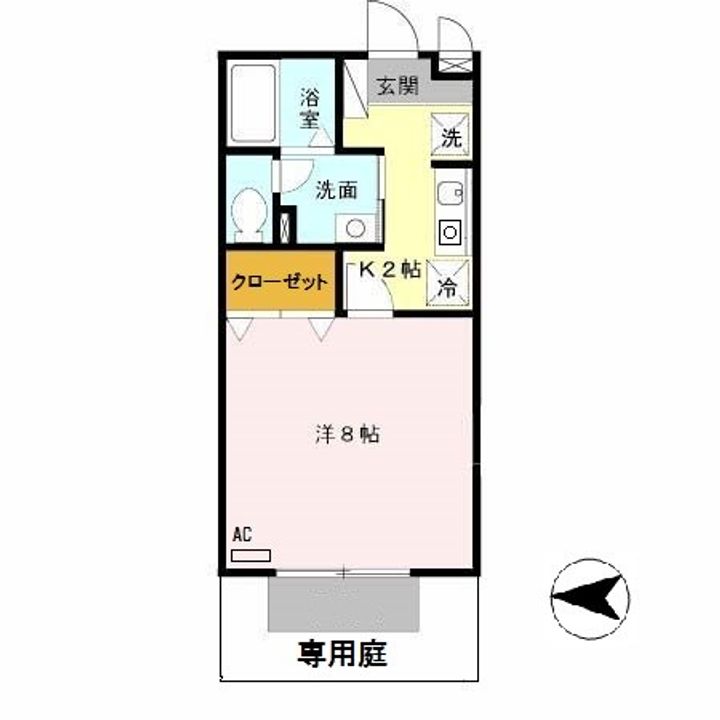 兵庫県神戸市灘区赤坂通6丁目(アパート)の賃貸物件の間取り