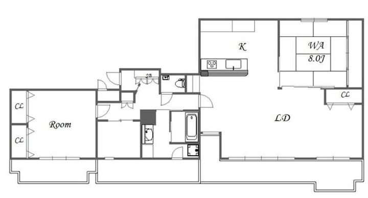 大阪府大阪市西区北堀江1丁目(マンション)の賃貸物件の間取り