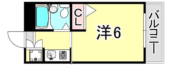 兵庫県西宮市門戸荘(マンション)の賃貸物件の間取り