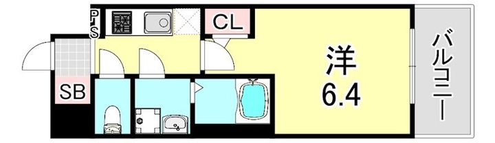 兵庫県神戸市兵庫区駅前通1丁目(マンション)の賃貸物件の間取り