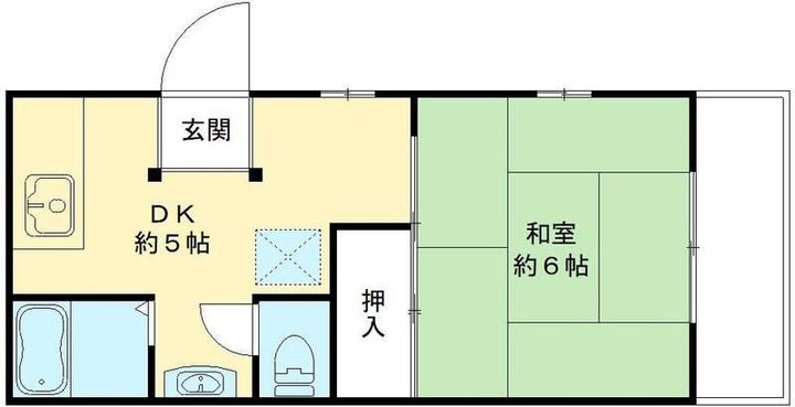 兵庫県神戸市灘区青谷町4丁目(アパート)の賃貸物件の間取り