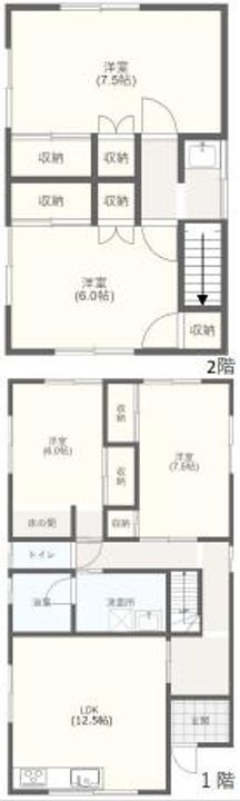 兵庫県神戸市長田区高東町1丁目(一戸建)の賃貸物件の間取り