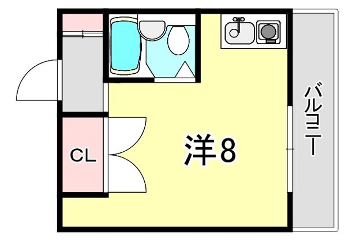 兵庫県神戸市灘区都通3丁目(マンション)の賃貸物件の間取り