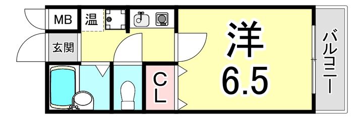 兵庫県西宮市門戸東町(マンション)の賃貸物件の間取り