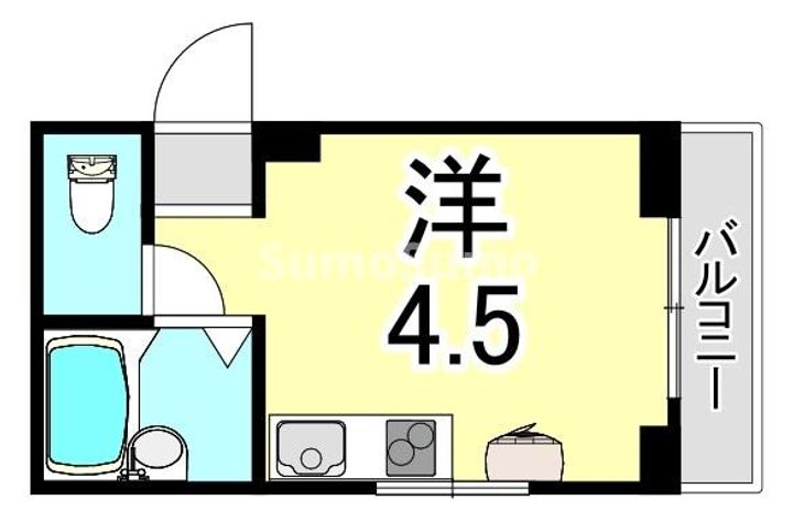 兵庫県西宮市下大市東町(マンション)の賃貸物件の間取り