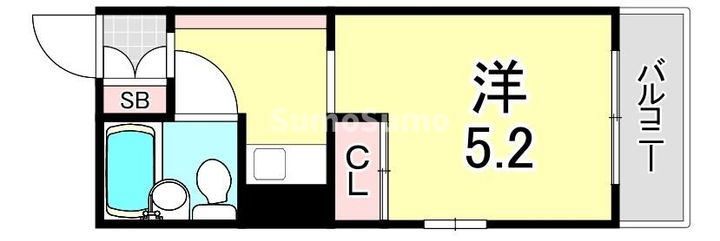 兵庫県神戸市東灘区住吉東町4丁目(マンション)の賃貸物件の間取り