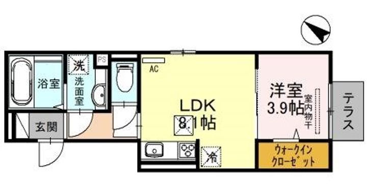 兵庫県神戸市長田区川西通4丁目(アパート)の賃貸物件の間取り