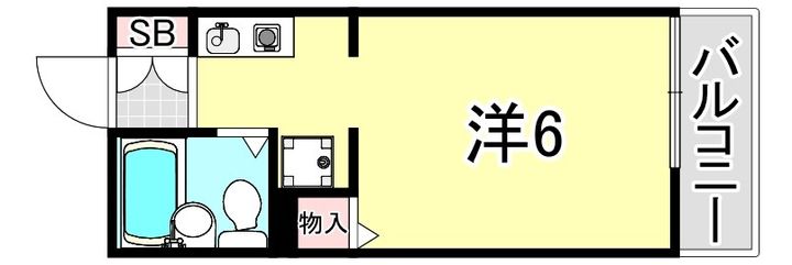 兵庫県神戸市須磨区南落合1丁目(アパート)の賃貸物件の間取り