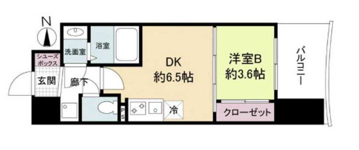 大阪府大阪市中央区北久宝寺町1丁目(マンション)の賃貸物件の間取り