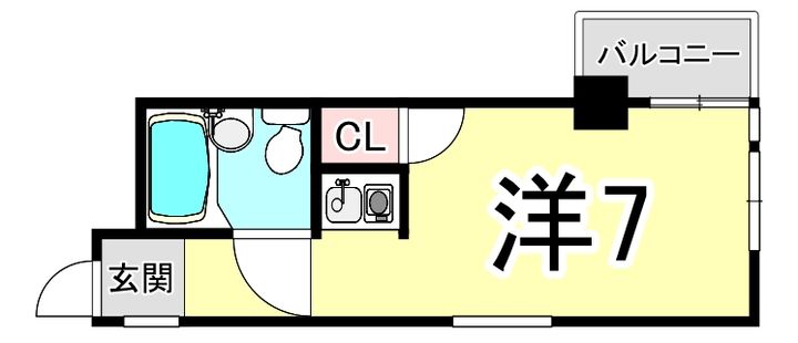 兵庫県西宮市深津町(マンション)の賃貸物件の間取り