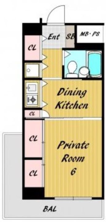 兵庫県神戸市兵庫区入江通2丁目(マンション)の賃貸物件の間取り