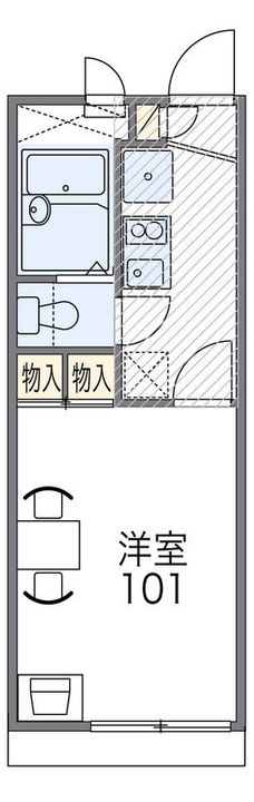 レオパレスクレール福田の間取り
