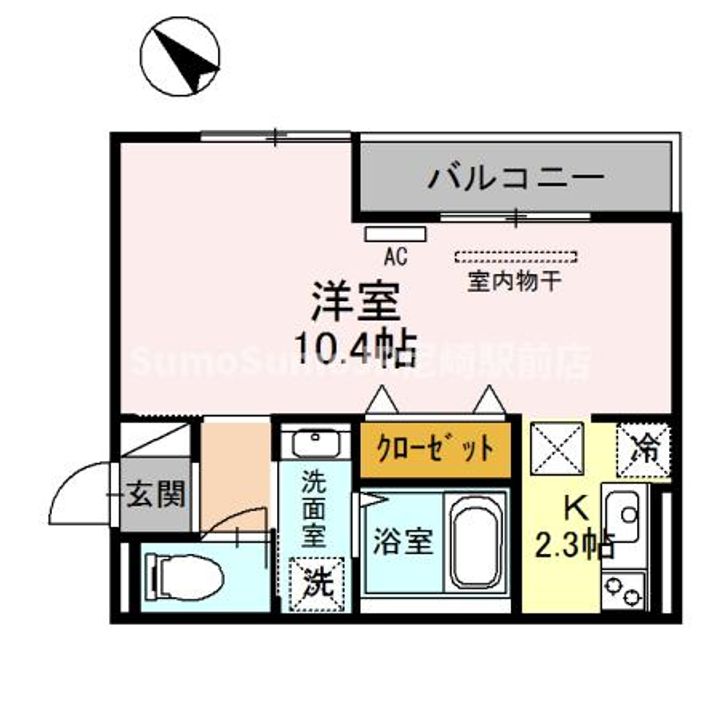 大阪府大阪市西淀川区姫島4丁目(アパート)の賃貸物件の間取り
